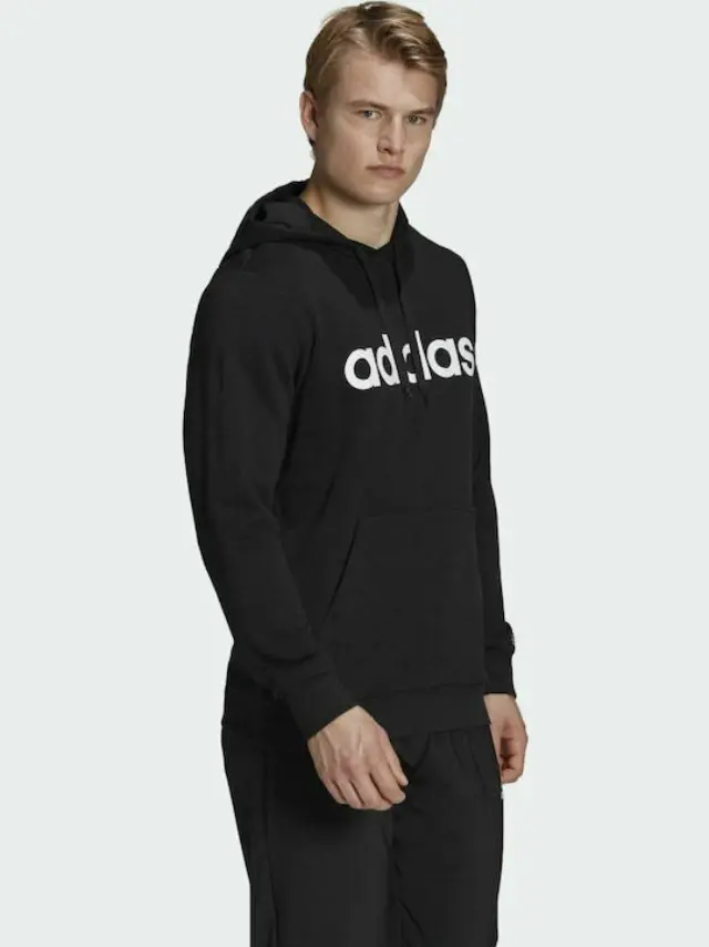 Adidas Hoodie Essentials Linear Black GK9064 - XL 3