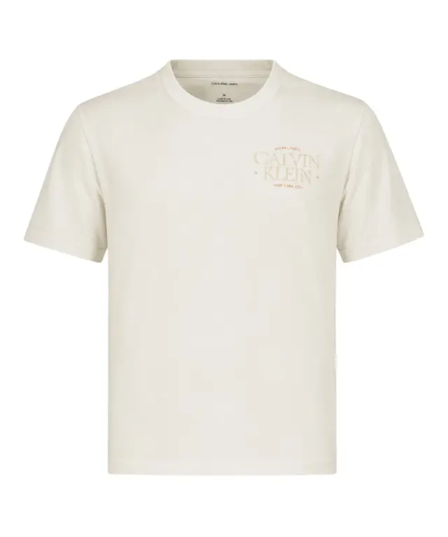 Calvin Klein - Γυναικείο T-Shirt Classic Left Chest Graphic LV047G836G-YAF Λευκό