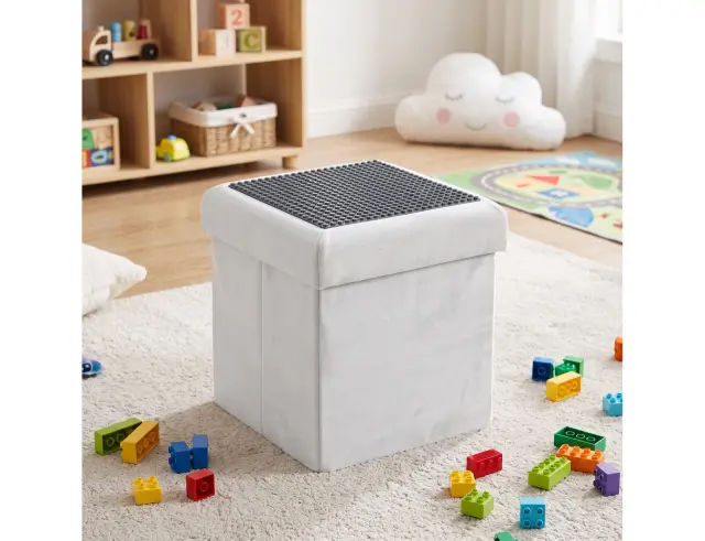 Σκαμπό Πτυσσόμενο Με Επιφάνεια για Lego Home Deco Kids διαστάσεις 27x27x30cm HD6914