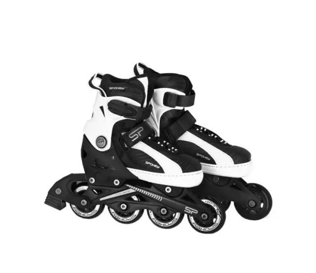 Πατίνια Roller Skates Αυξομειούμενα Inline Ori Spokey Black White 926986 - 33-36