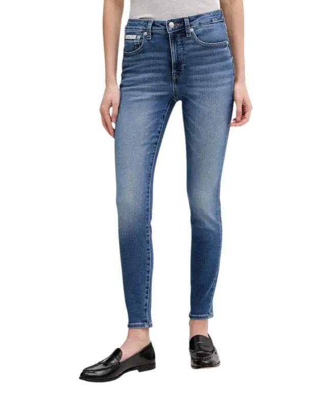 Calvin Klein - Γυναικείο Παντελόνι Jeans Mid Rise Skinny Indigo Station LV047G922G-3N9 Μπλε