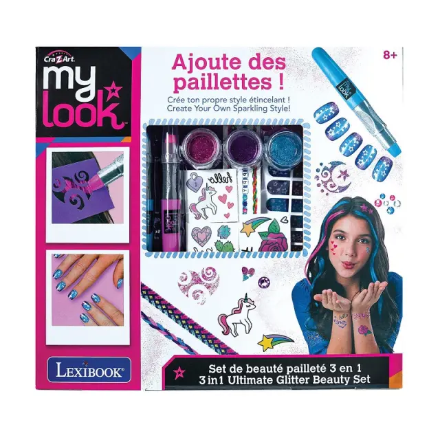 Cra-Z-Art Glitter Beauty Set 3-σε-1 Σετ Διακόσμησης Μαλλιών & Σώματος με Γκλίτερ και Πετράδια - 8+ Ετών