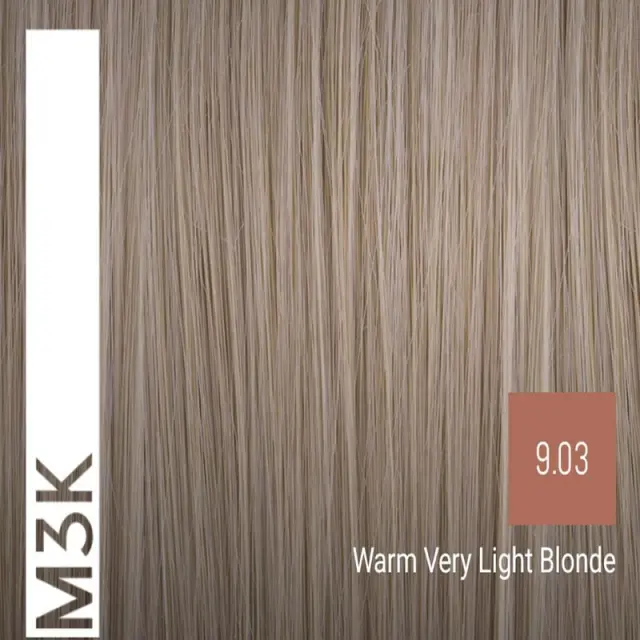 Sensus M3K Permanent Hair Color 9.03 Warm Very Light Blonde 100ml - (μόνιμη βαφή ζεστό πολύ ανοιχτό ξανθό) 2