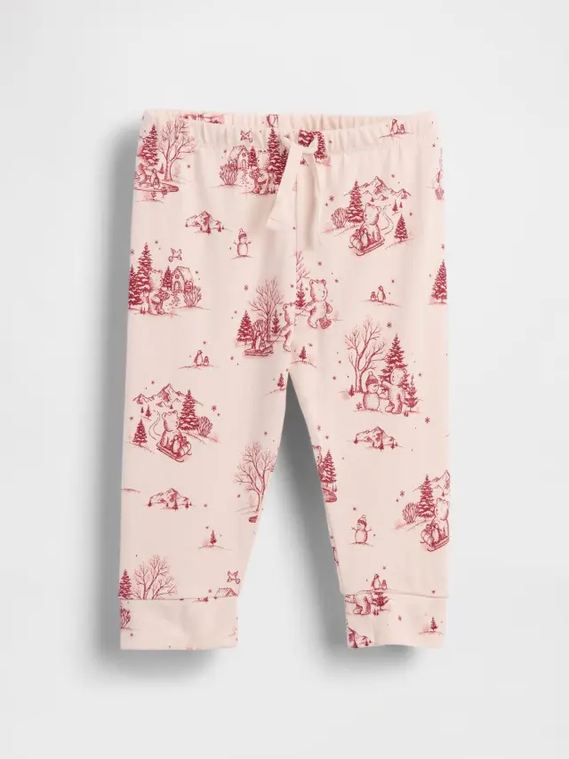 Baby First Favorites Οργανικό Βαμβάκι Pull-On Παντελόνι Barely pink toile