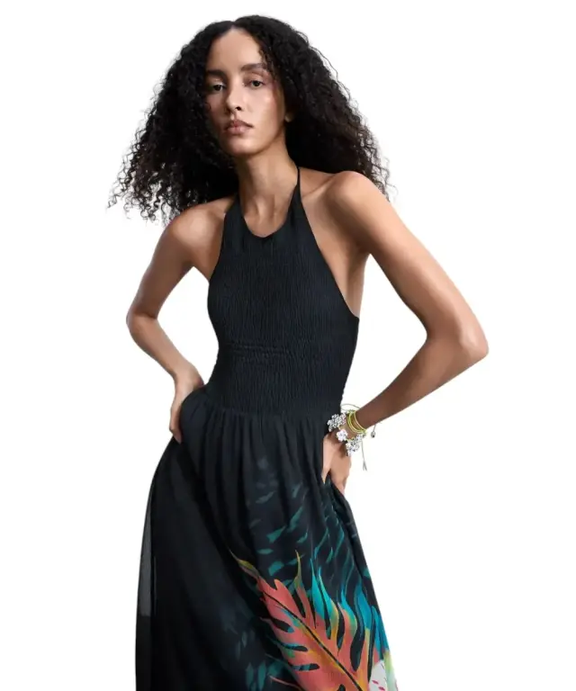 Desigual - Γυναικείο Φόρεμα Swim Daikiri Halter 26SWVW66-2000 Μαύρο - XS 2