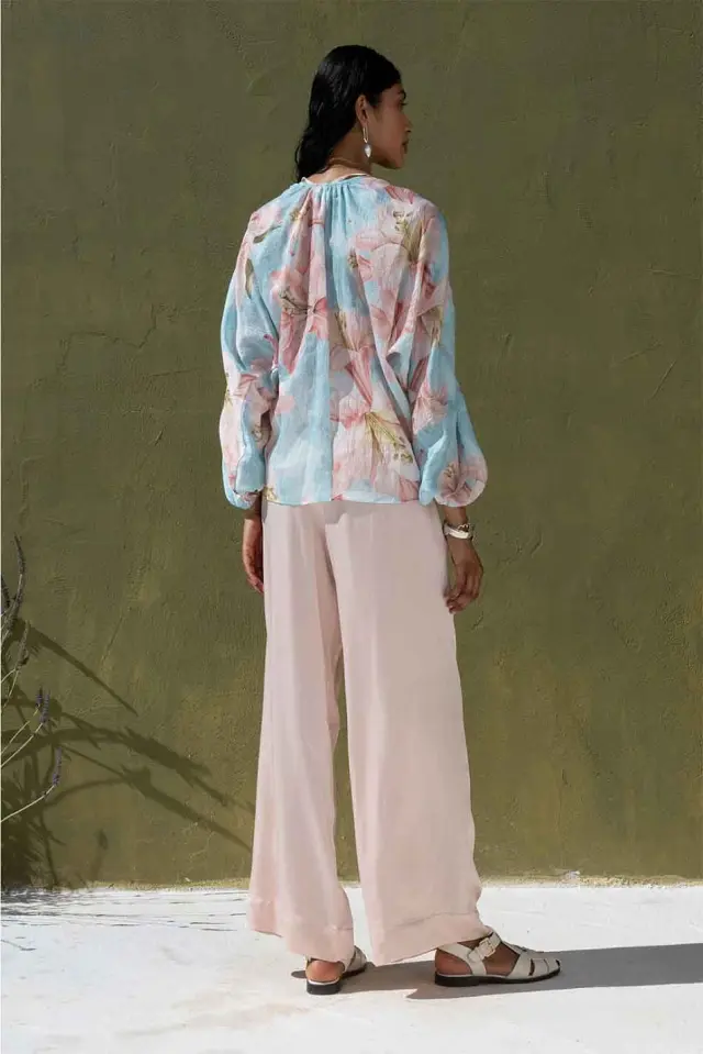 NEMA RESORT WEAR TROUSERS (15104N106-POWDER) - M 2