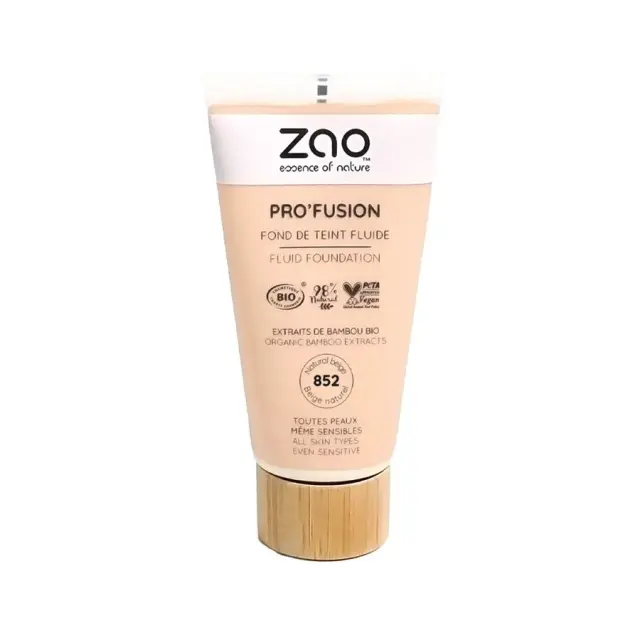 Zao Organic Pro’Fusion Fluid Foundation – Βιολογικό Υγρό foundation - 852 Beige Naturel