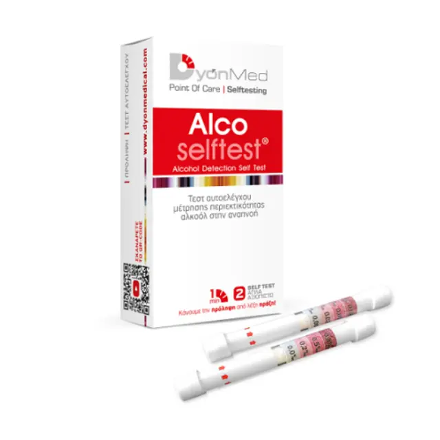 DyonMed Alco Selftest® Τεστ Αυτοελέγχου Μέτρησης Περιεκτικότητας Αλκοόλ Στην Αναπνοή, 2τεμ