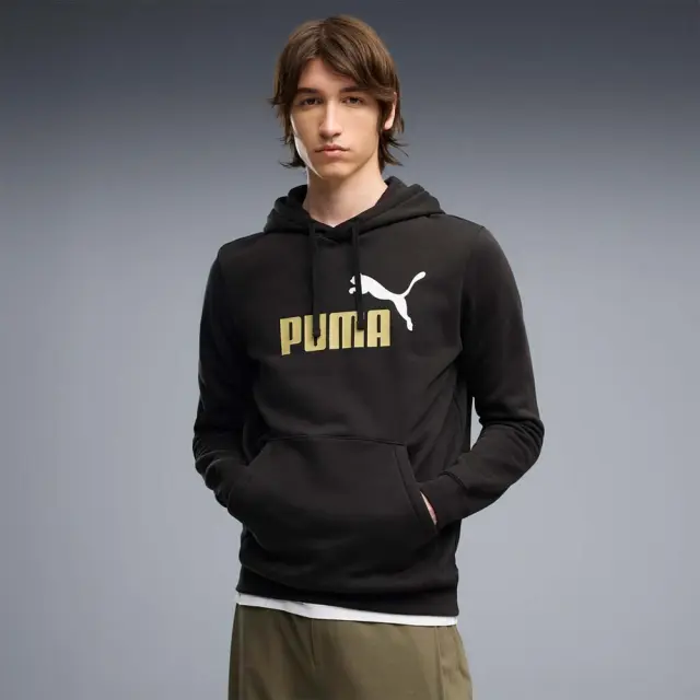 Puma Men's Essentials 2 Color No1 Logo Fleece Hoodie Μαύρο - Λαχανί 684711-61 (Puma)