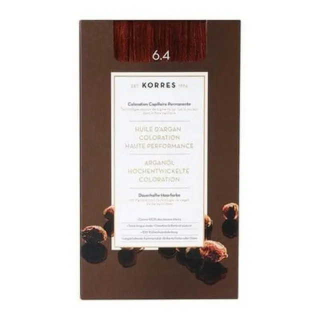Korres Argan Oil Advanced Colorant Μόνιμη Βαφή Μαλλιών 6.4 Ξανθό Σκούρο Χάλκινο, 50ml
