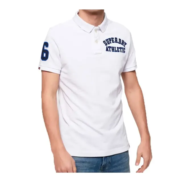 Superdry Ανδρικό T-Shirt Classic Superstate Pique Polo, Χρώμα Optic - M