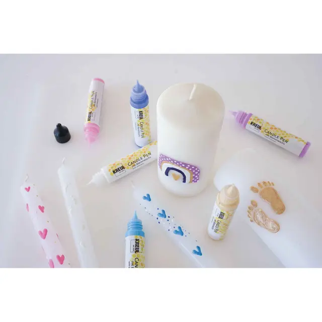Σετ Hello Baby Χρώματα-Στυλό για Διακόσμηση Κεριών KREUL Candle Pen, 6 τεμ. 3