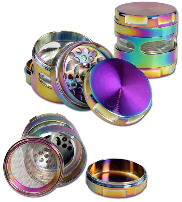 Grinder Τρίφτης με Παράθυρο Rainbow 62mm - 4 Parts 2