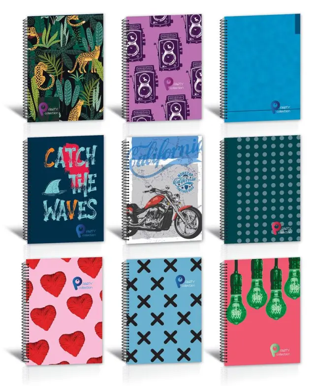 Τετράδιο Σπιράλ 1 Θέματος 21x29cm Party / 3-34-51 (Unipap)