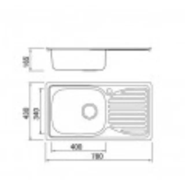 Νεροχύτης κουζίνας BL 905 KARAG 78x43x16,5cm 2