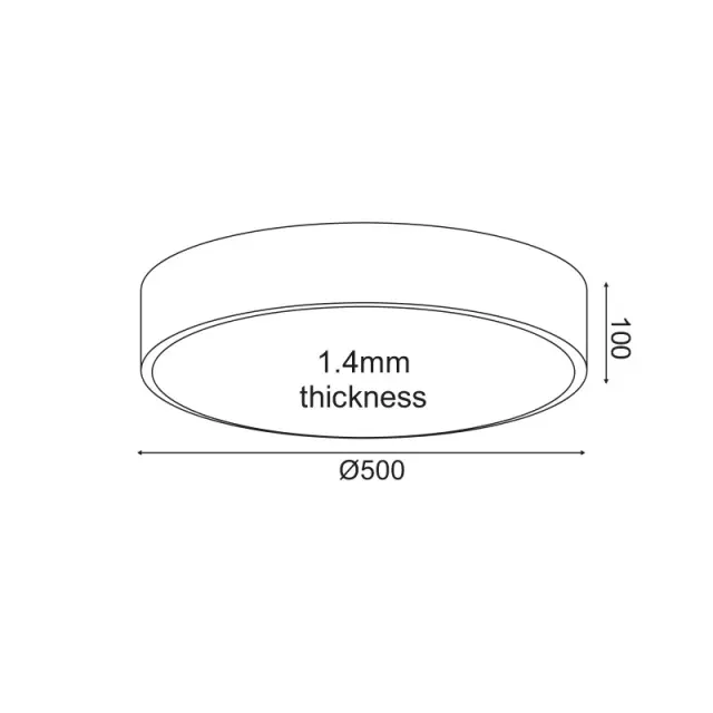 ΟΡΟΦΗΣ Φ/Σ LED 50W 4800LM CCT ΛΕΥΚΟ ΜΕΤ/ΚΟ D50XH10CM OPTIMUS / HM29LEDC50WHCCT 2