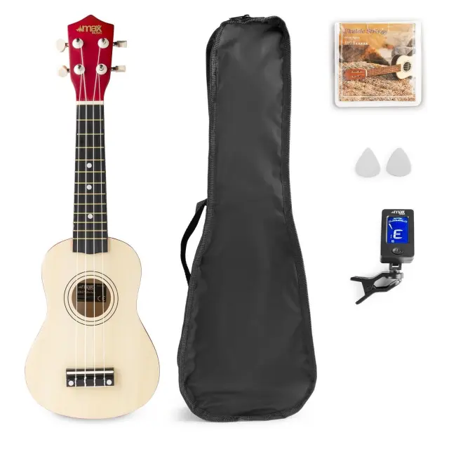 MAX UKEY NATURAL SOPRANO 21" SET UKULELE