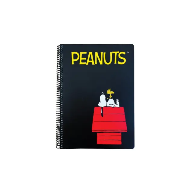 BMU Τετράδιο Peanuts Σπιράλ A4 2θ/70φ: Snoopy Black & Red (2 σχέδια) Σχέδιο 1