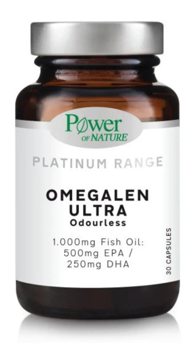Power Of Nature Platinum Range Omegalen Ultra Odourless Ιχθυέλαιο 1000mg 30 κάψουλες