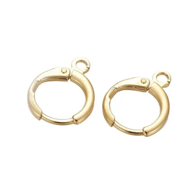 Σκουλαρίκι Hugie Hoop 14.7x11.7x2mm Real 18K Gold Plated - 4τεμ