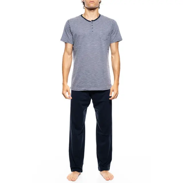 Ανδρική πιτζάμα Homewear σετ 3 τεμαχίων S-M480 Stripe Ulisse