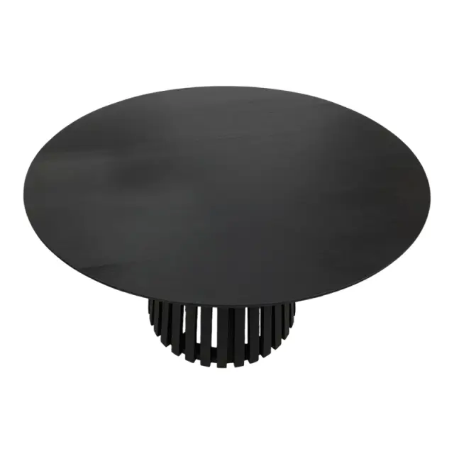 Τραπέζι Kenda I pakoworld mindi ξύλο μαύρο Φ120x75εκ 2