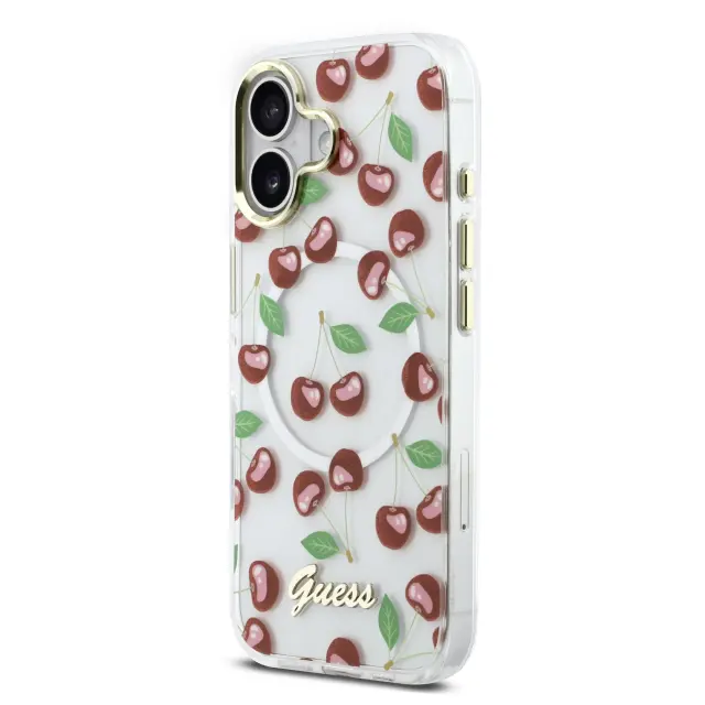 Guess IML Glitter Cherry MagSafe Case for iPhone 17 2