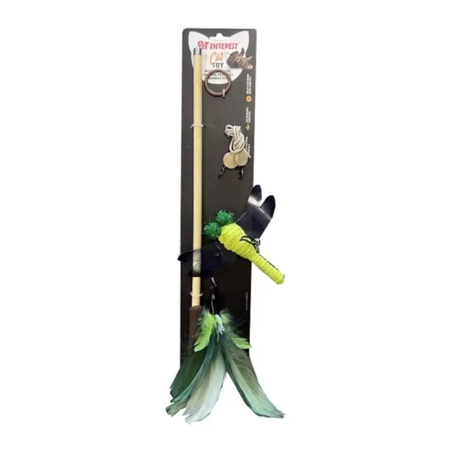 Pet Interest Παιχνίδι Teaser Green Dragonfly & Silver Vine 121cm