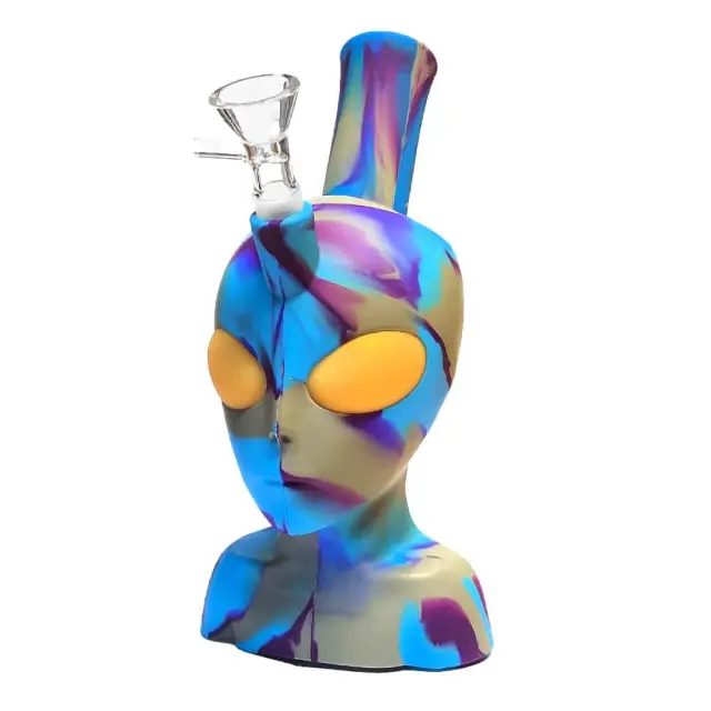 Bong Alien Head Blue 20cm