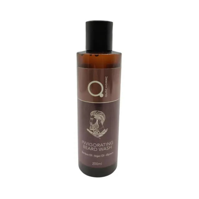 Qure Homme eau de parfum Peppermint Vanilla 50ml + Invigorating Beard Wash 200ml (Set) & Δώρο Τσαντάκι Νεσεσέρ Μαύρο 3