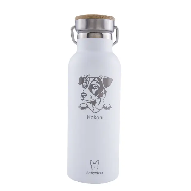 Eco Life Bamboo Thermos Bottle Λευκό Κοκόνι 500ml Λευκό