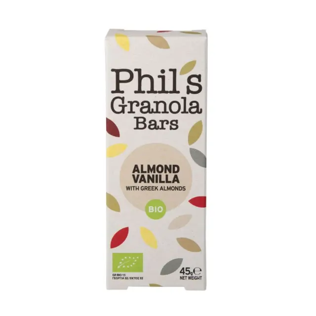 Βιολογική Μπάρα Granola Almond Vanilla 45gr - Phil's Granola