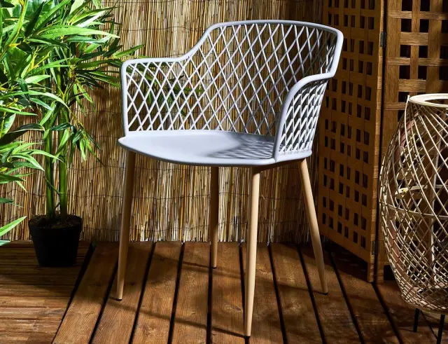 Καρέκλα κήπου Malaga Home Deco Factory με διαστάσεις 54.1x62.2x80cm - Taupe HDO2240A