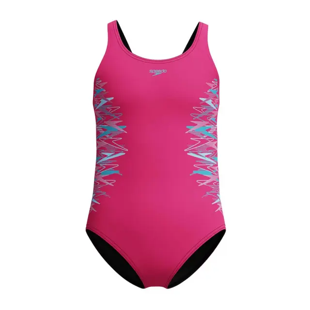 Speedo Girl's Placement Muscleback Swimwear Ροζ 808324002 (Speedo) - 116