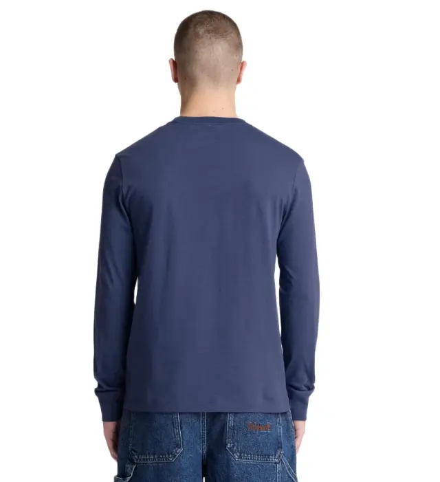 Timberland - Ανδρική Μακρυμάνικη Μπλούζα Slim Fit Dunstan River Tree Embroidered TBC0YHBT-AIH Μπλε 2