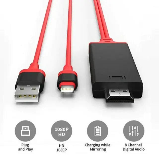 Lightning to HDMI adapter M/M Red 06.005.0061 2