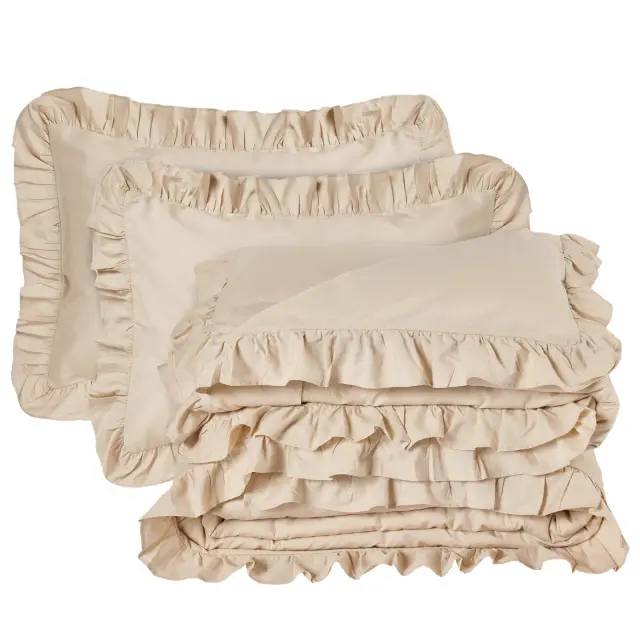 Σετ Παπλωματοθήκη 220x240 Υπέρδιπλη Daily Das Home 3168 Taupe 100% βαμβακερό 3
