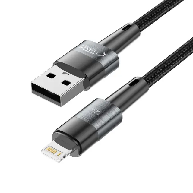 TECH-PROTECT ULTRABOOST LIGHTNING CABLE 12W/2.4A 200CM GREY 2