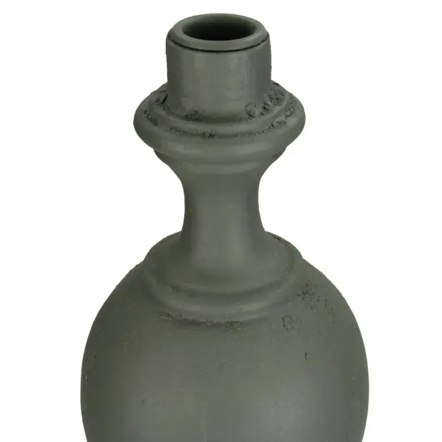 Κηροπήγιο Γκρι Polyresin 13x13x44cm 3