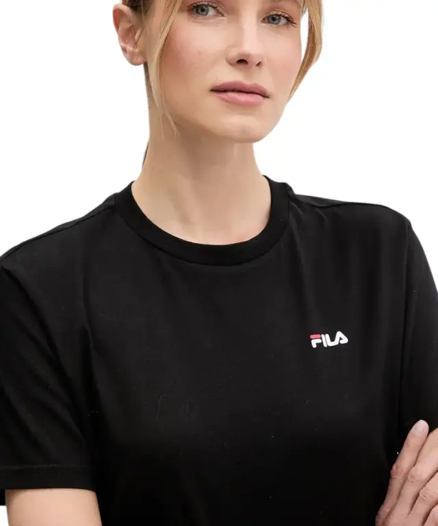 Fila - Γυναικείο Αθλητικό Κοντομάνικο T-shirt Lignano FAW1053-80010 Μαύρο 3