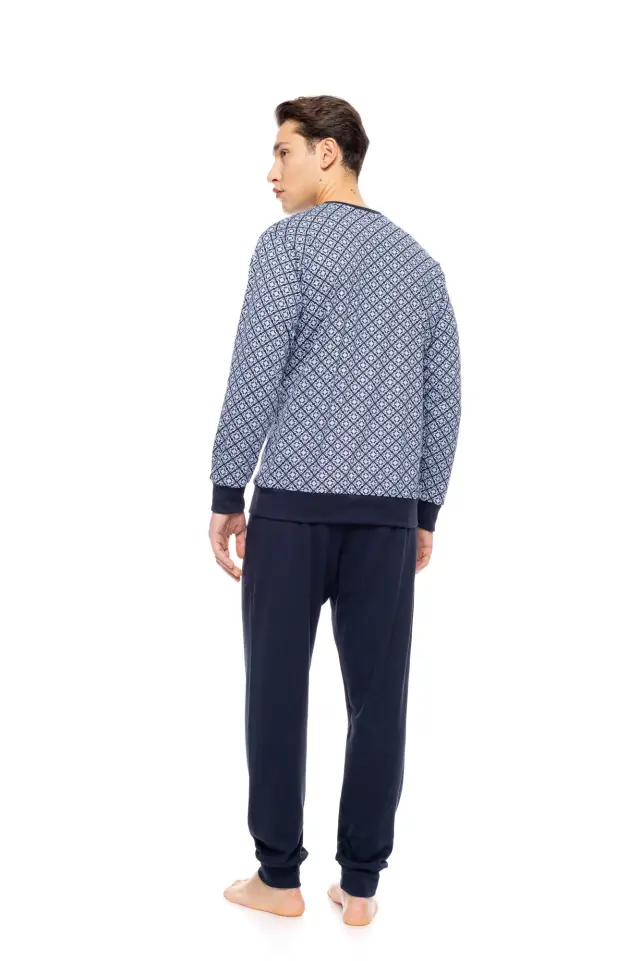 W-M803 - Type - PYJAMA OCEAN BLUE GEO - L 3