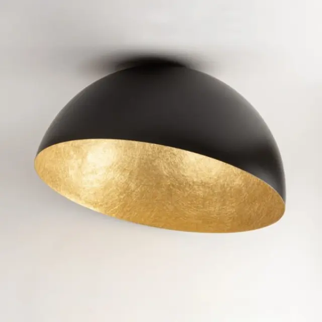SFERA καμπάνα φωτιστικό οροφής μαύρο/χρυσό Ø 35 cm Μαύρο Χρυσό