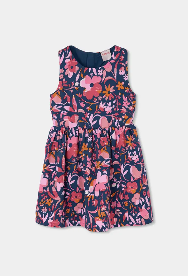 Boboli Satin φόρεμα floral για κορίτσι 323031-9807