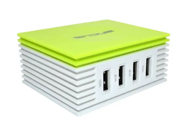 Φορτιστής Ταξιδίου Ancus Multi Charger 4 Usb 4.2A Λευκό - Πράσινο 3