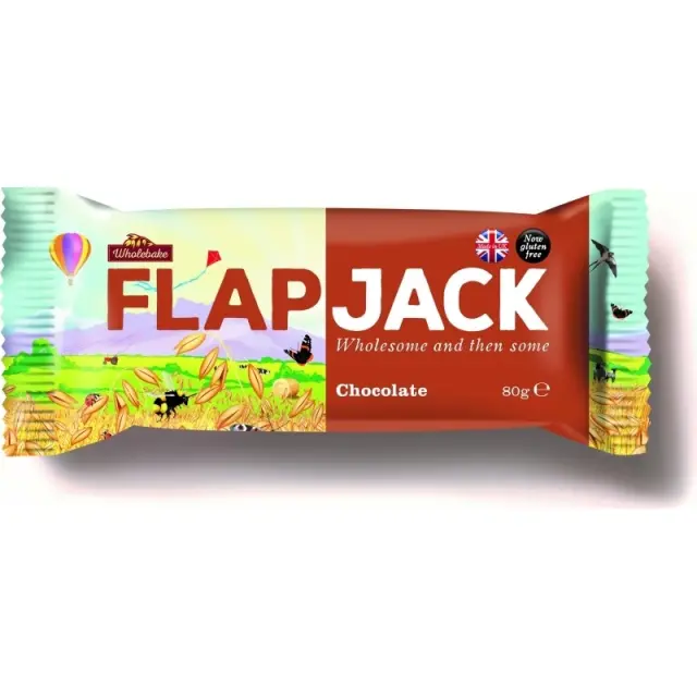 Wholebake Μπάρα Βρώμης / Flapjack με Chocolate 80gr