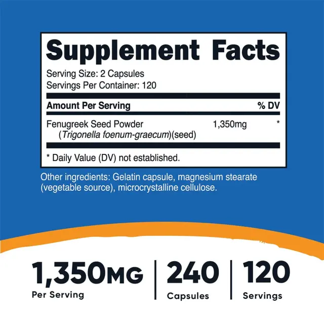 Nutricost Fenugreek 1350 mg 2
