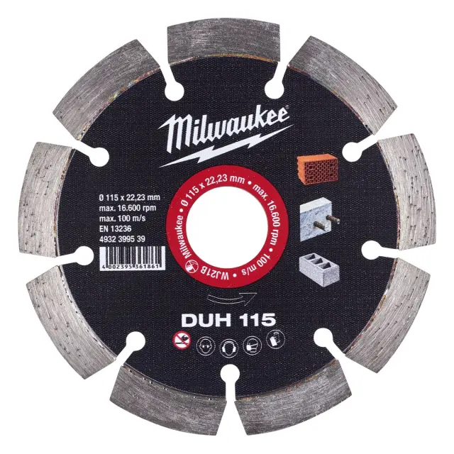 Milwaukee 4932399539 - Διαμαντόδισκος DUH 115X22mm MW