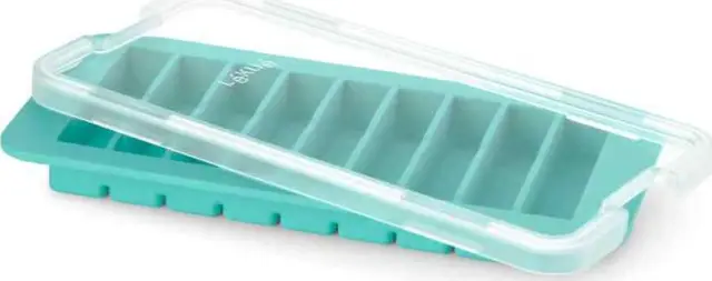 Lékué Παγοθήκη Σιλικόνης Ice Stick με Καπάκι 21x13x2cm 9τμχ. Κόκκινη