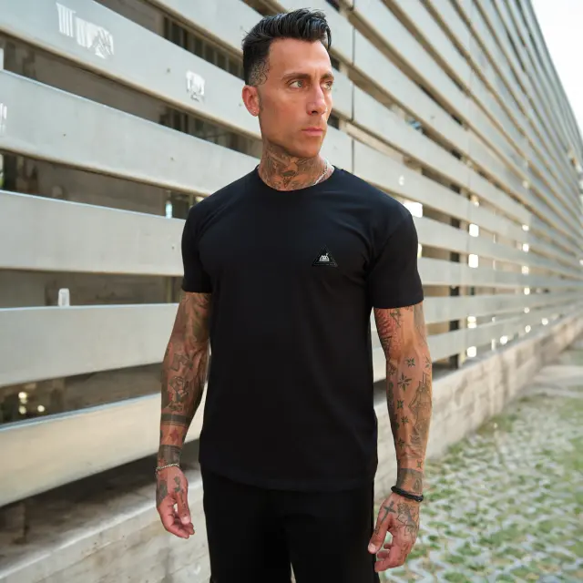 T-shirt Noshame® Μαύρο με patch triangle - 142548 - XXL