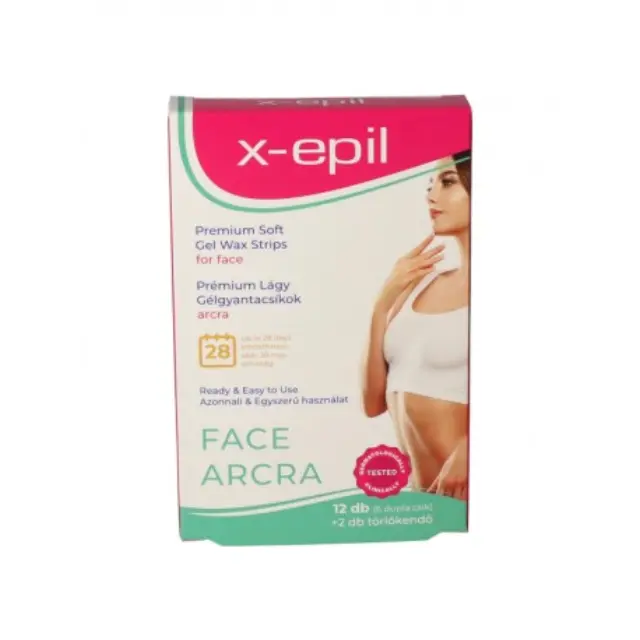 X-EPIL GEL WAX ΤΑΙΝΙΕΣ ΑΠΟΤΡΙΧΩΣΗΣ ΠΡΟΣΩΠΟΥ NORMAL ΜΕ ΚΕΡΙ 12 ΤΕΜΑΧΙΑ